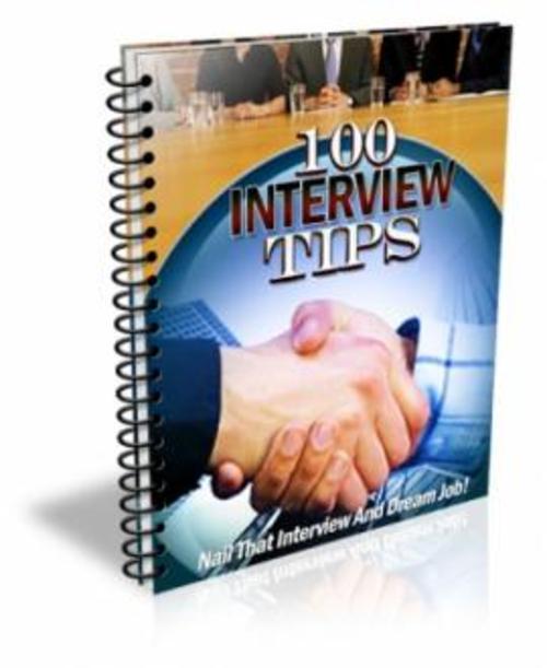 Product picture 100 Interview Tips Master Resell Rights