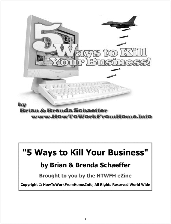 Product picture 5 Ways to kill Your Business